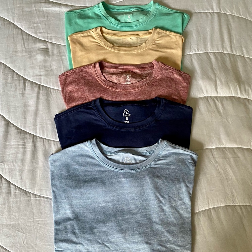 Rhoback Performance Tees - Size Small Used-Like New